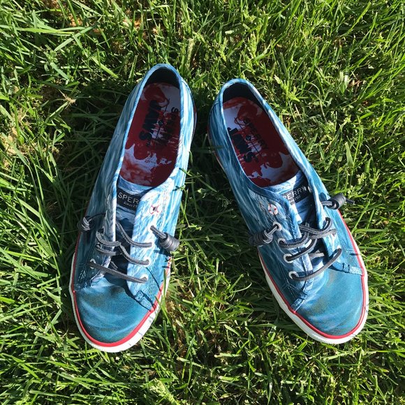 Sperry Shoes | Nwot Jaws Sperry Boat Shoes | Color: Blue/Red | Size: 7.5 | Raebouquet's Closet